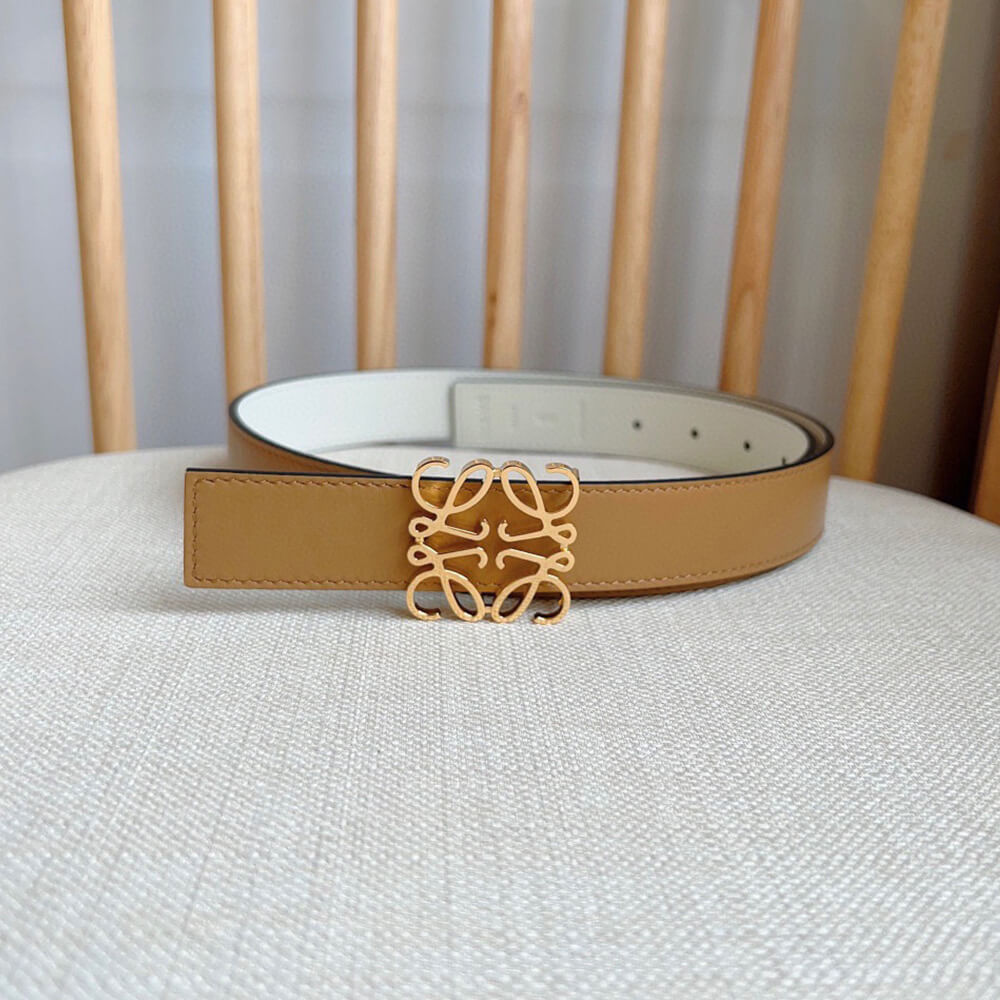 L0ew* Reversible Anagram belt in smooth calfskin 28mm