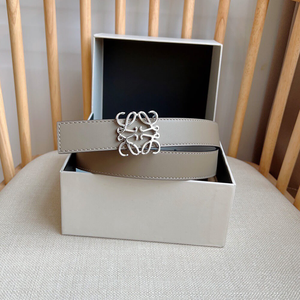 L0ew* Reversible Anagram belt in smooth calfskin 28mm