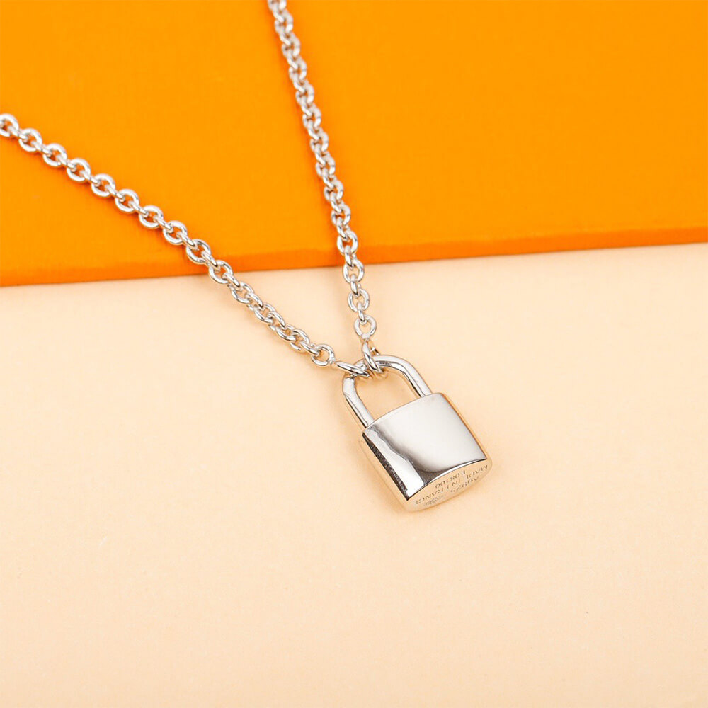 LV Silver Lockit pendant