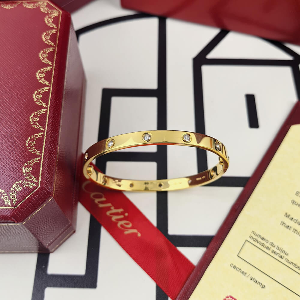 Ca*t1er LOVE bracelet, 10 D1am0nds