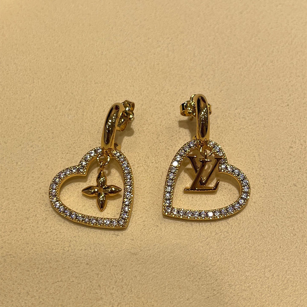 MY LV HEART EARRINGS