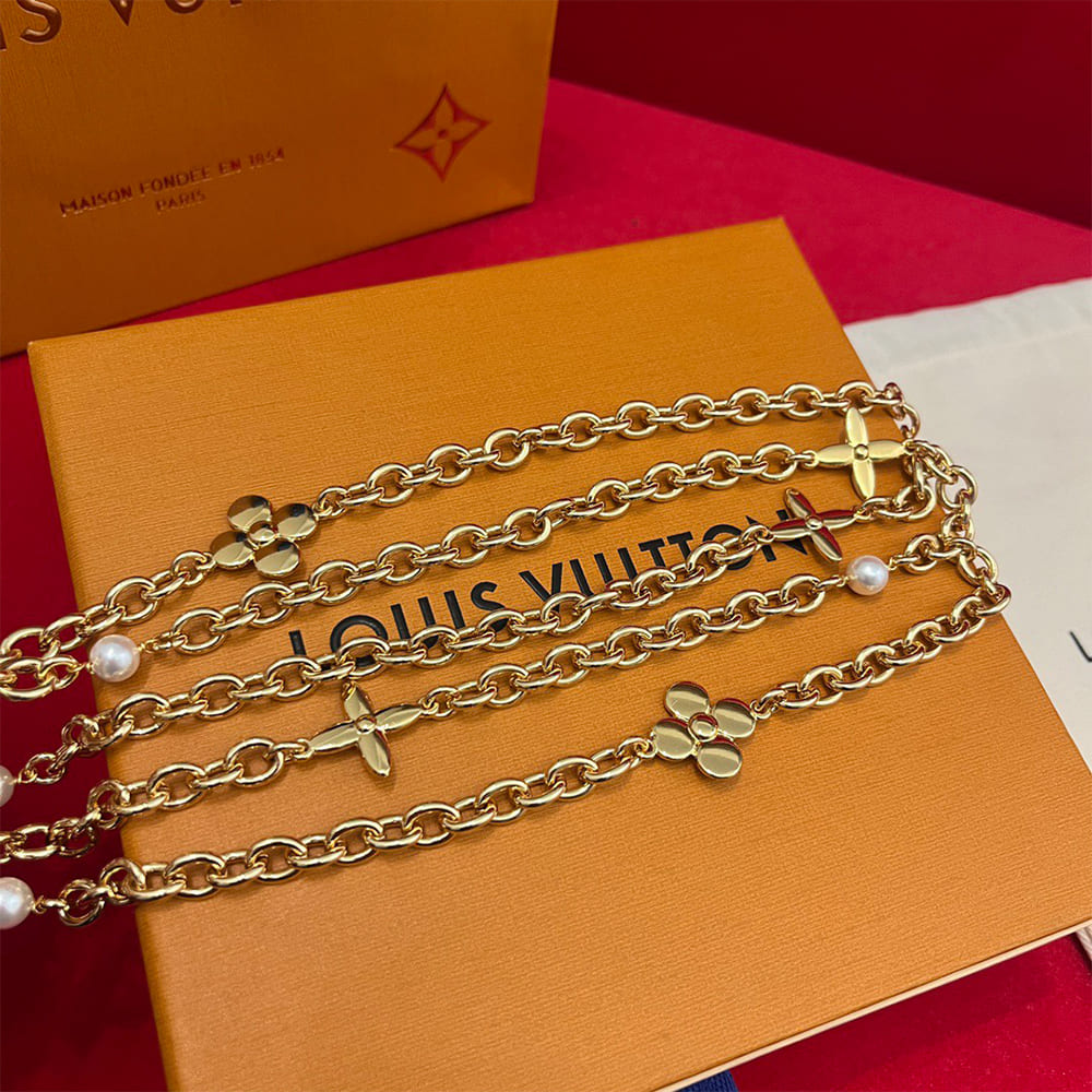LV Chain Pearl Belt
