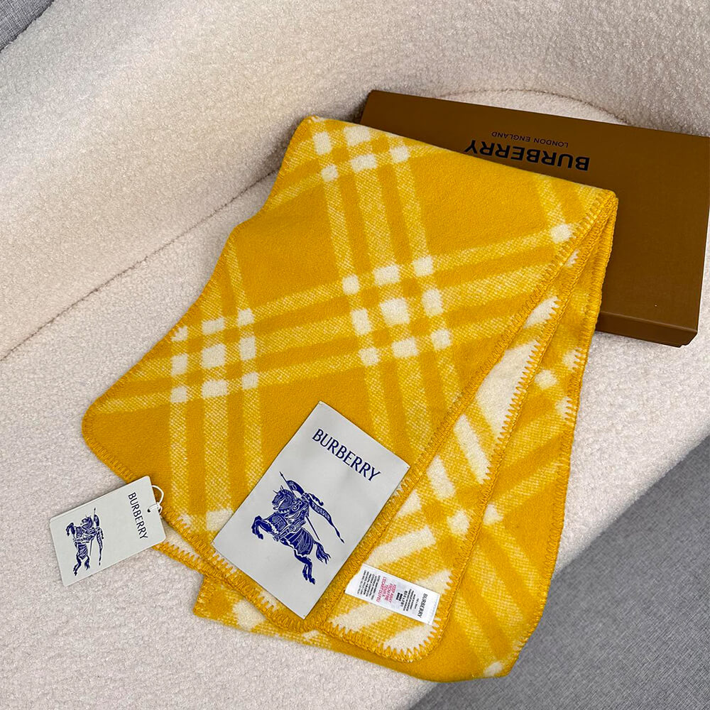 Bv*b*rry Check Cashmere Scarf