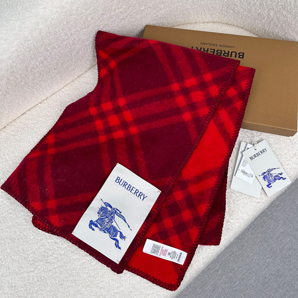 Bv*b*rry Check Cashmere Scarf