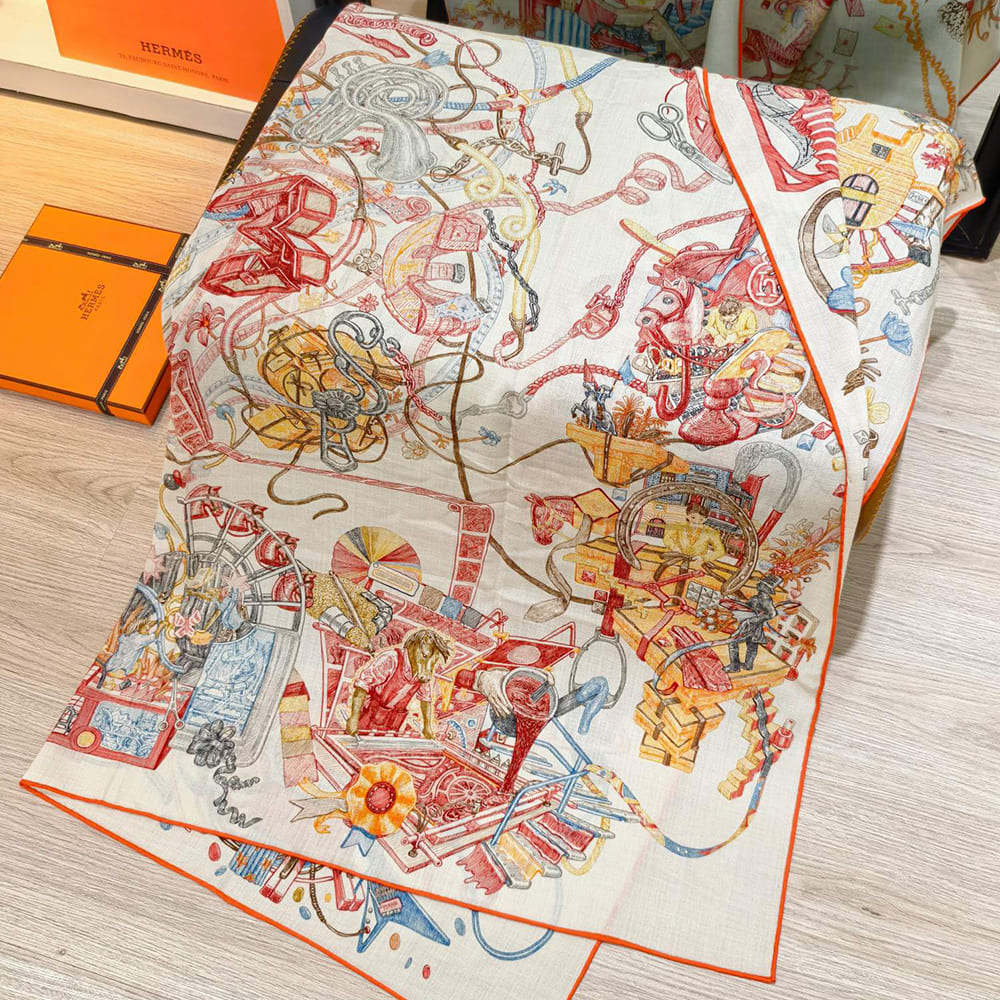 H**me5 Le Monde d’Herm??s shawl 140