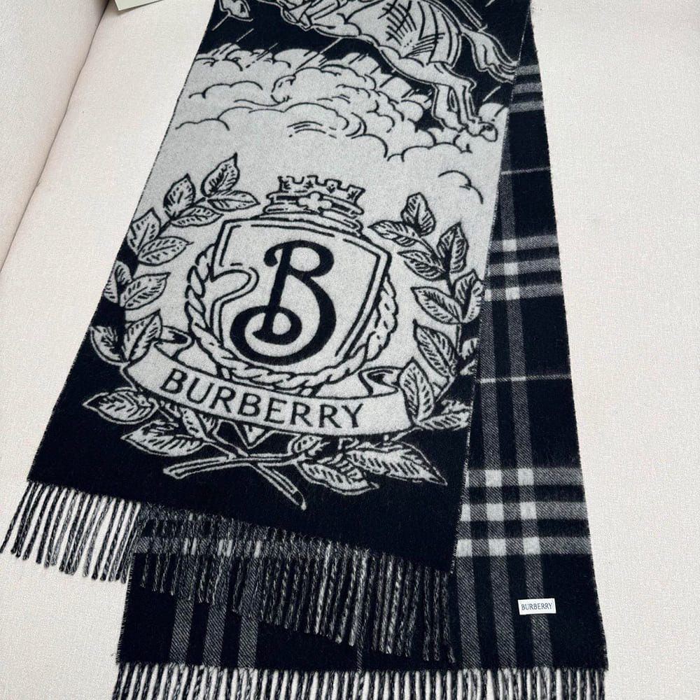 Bv*b*rry Wide Reversible Stormy Knight Scarf