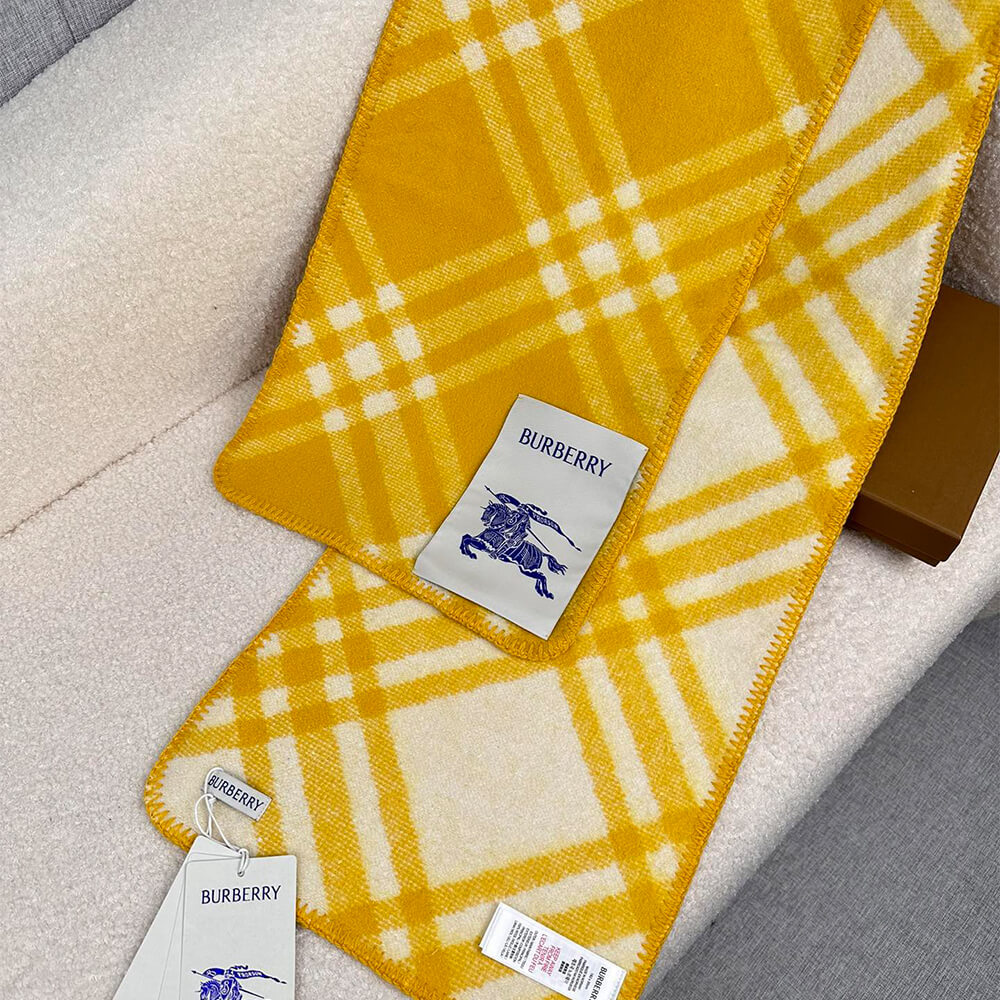 Bv*b*rry Check Cashmere Scarf