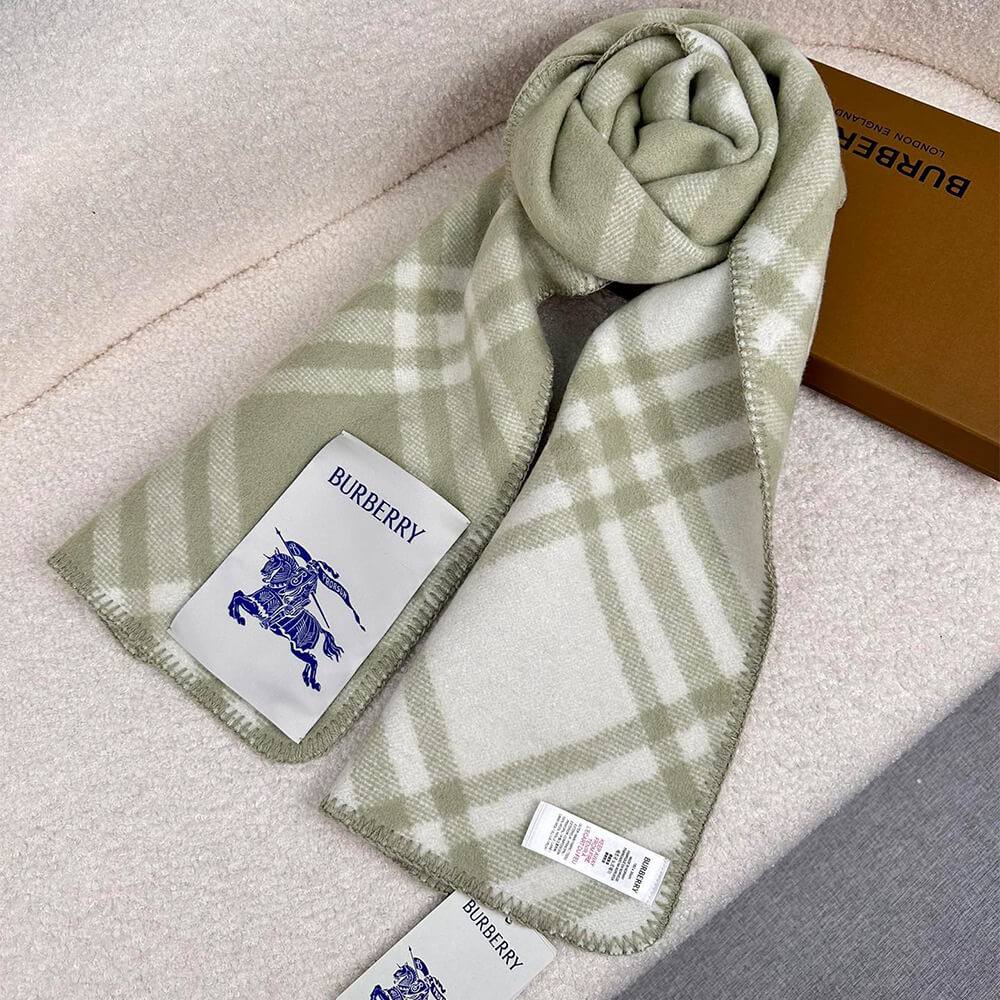 Bv*b*rry Check Cashmere Scarf