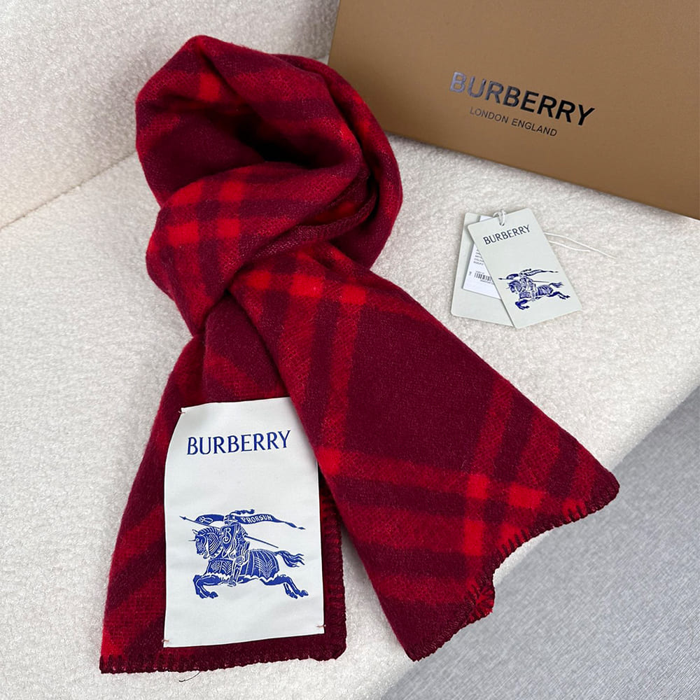 Bv*b*rry Check Cashmere Scarf