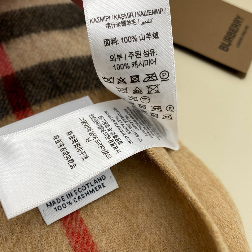 Bv*b*rry Check Cashmere Scarf