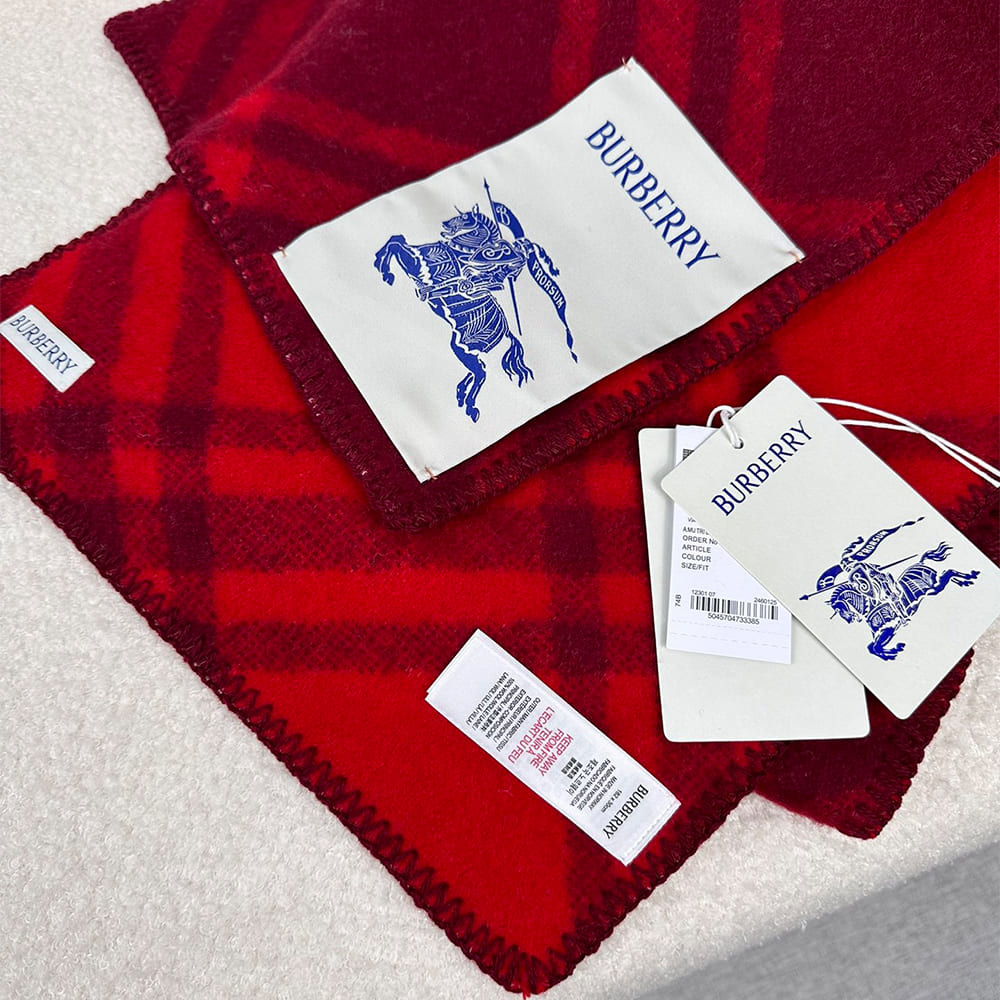 Bv*b*rry Check Cashmere Scarf