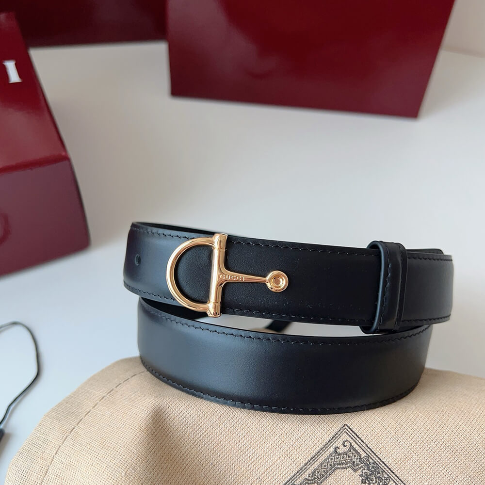 Gvc*1 Thin belt with half-Horsebit buckle