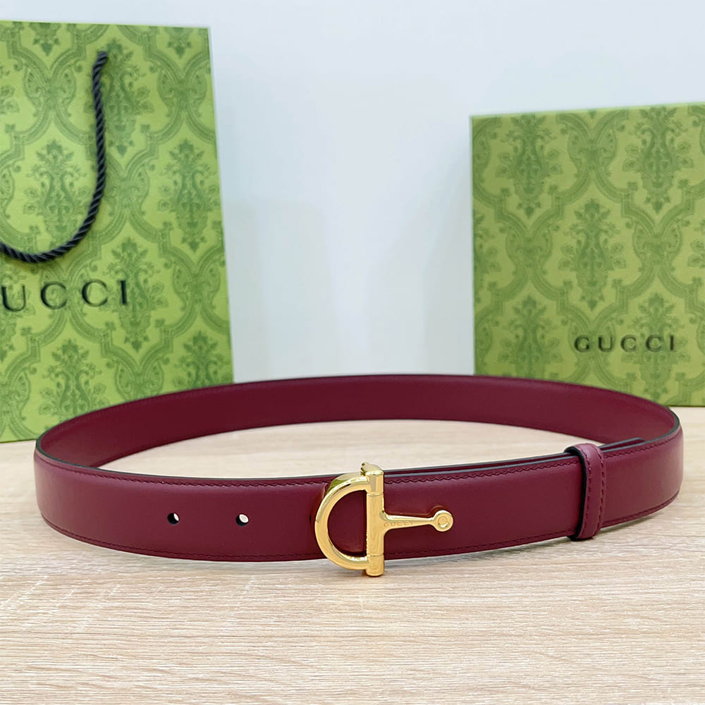 Gvc*1 Thin belt with half-Horsebit buckle