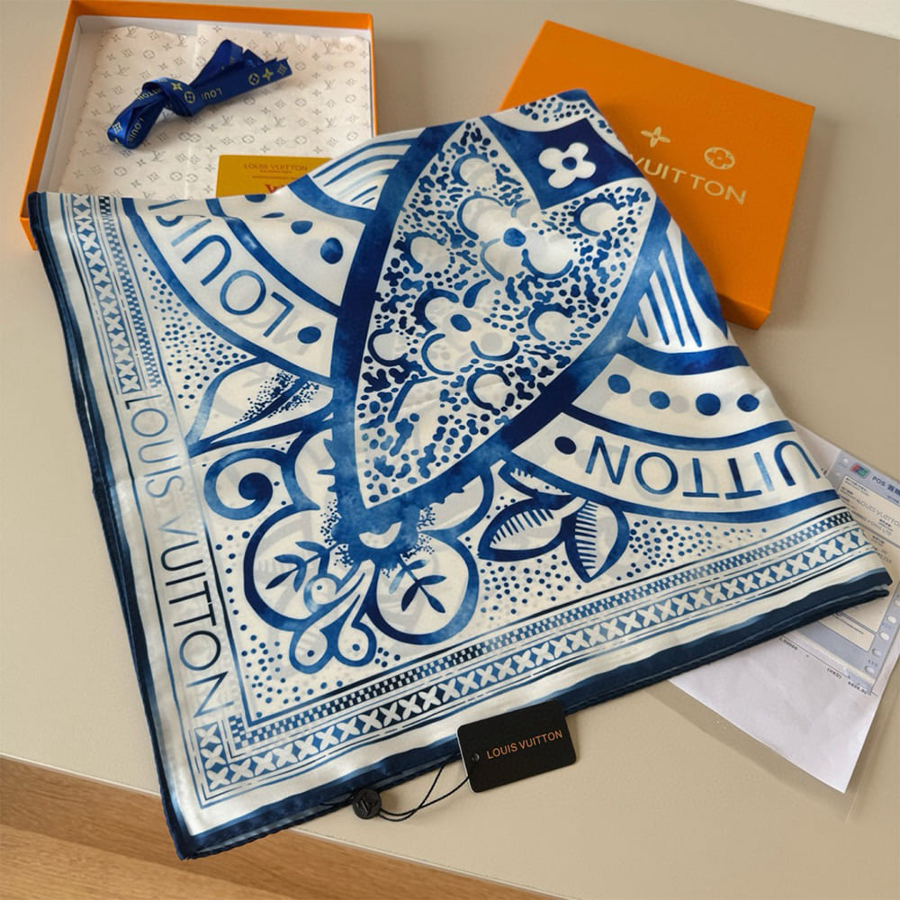 LV Mosaic Tile Silk Square 90