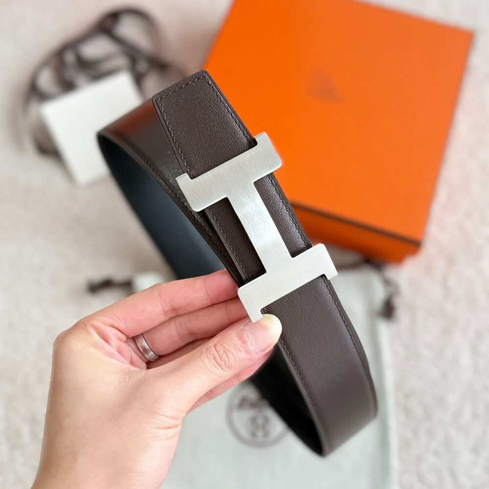 H**me5 Constance belt buckle & Reversible leather strap 38 mm