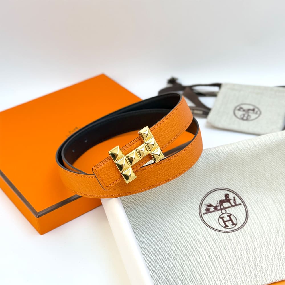 H**me5 H Infini belt buckle & Reversible leather strap 24 mm