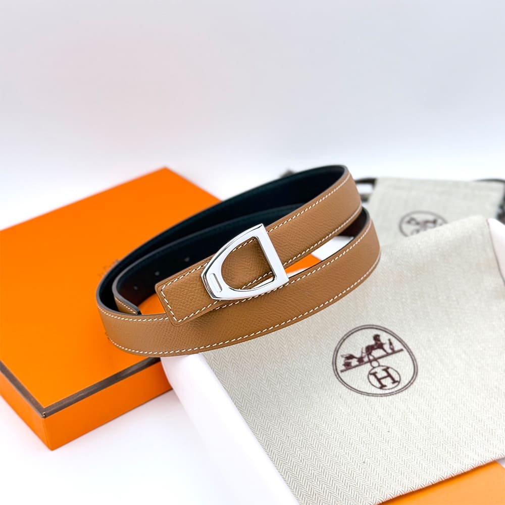 H**me5 Cavaliere belt buckle & Reversible leather strap 24 mm
