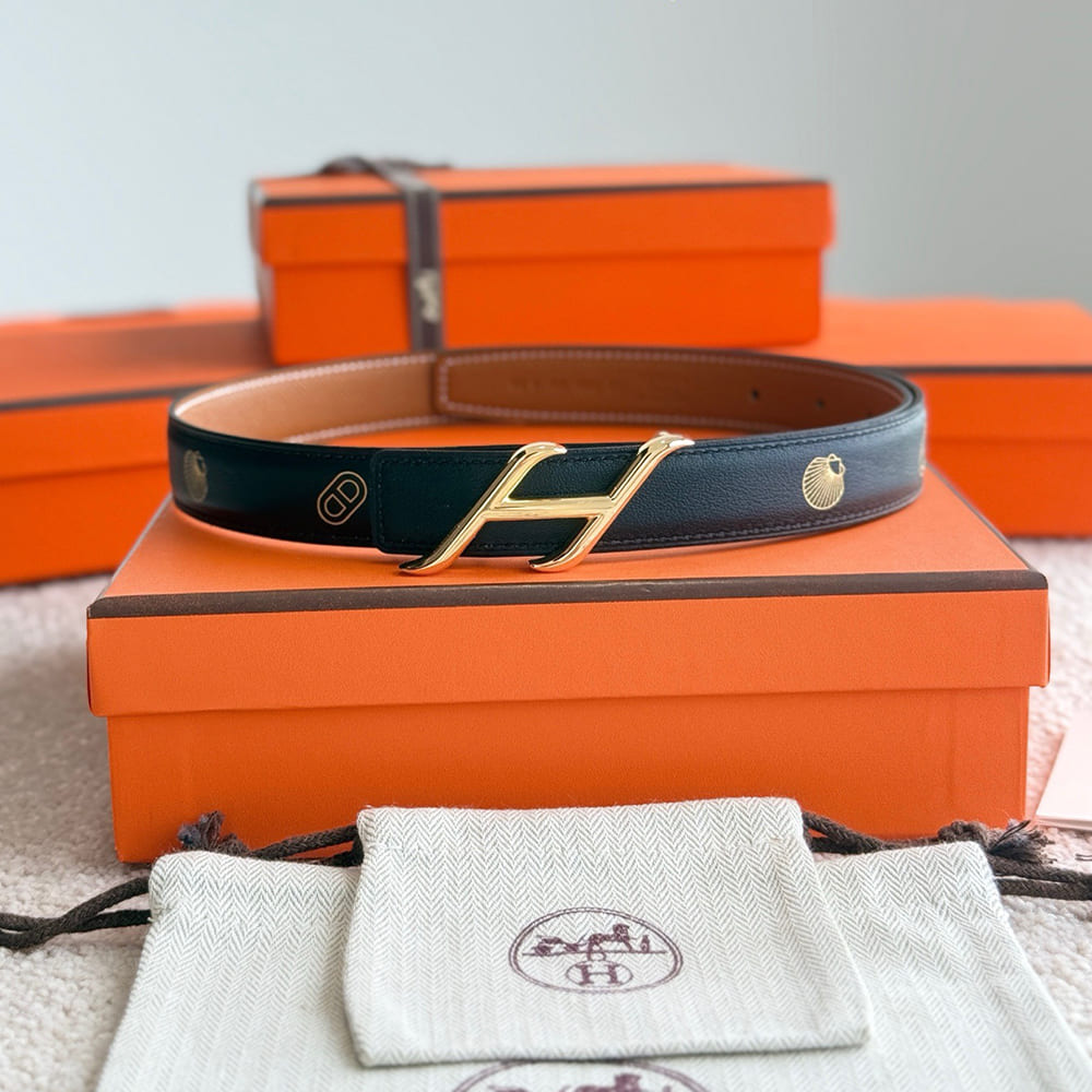 H**me5 HDN belt buckle & Herm??s sur Mer reversible leather strap 24 mm