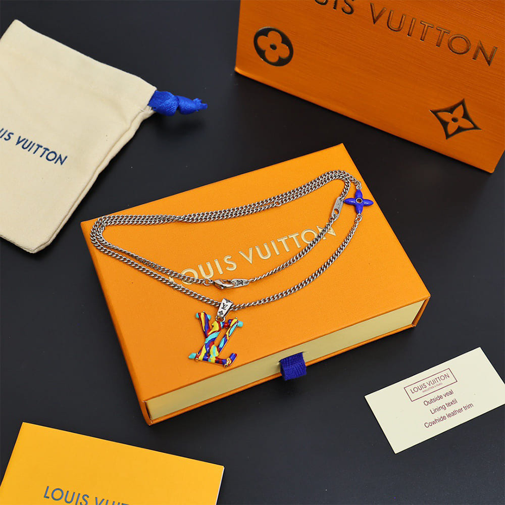 LV Psychedelic Necklace Rainbow