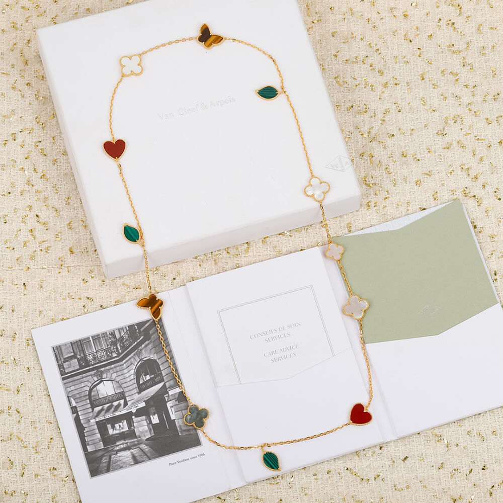 VCA Lucky Alhambra long necklace, 12 motifs