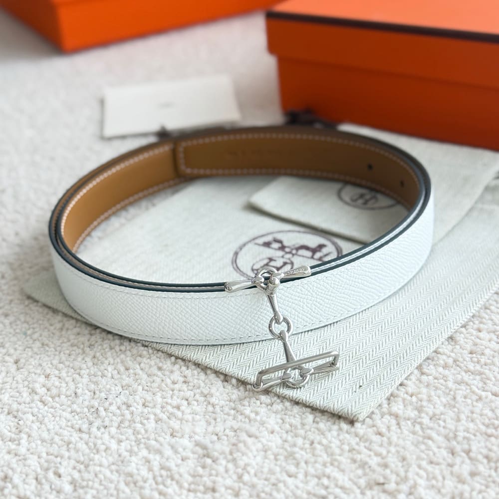 H**me5 H Equestre belt buckle & Reversible leather strap 24 mm