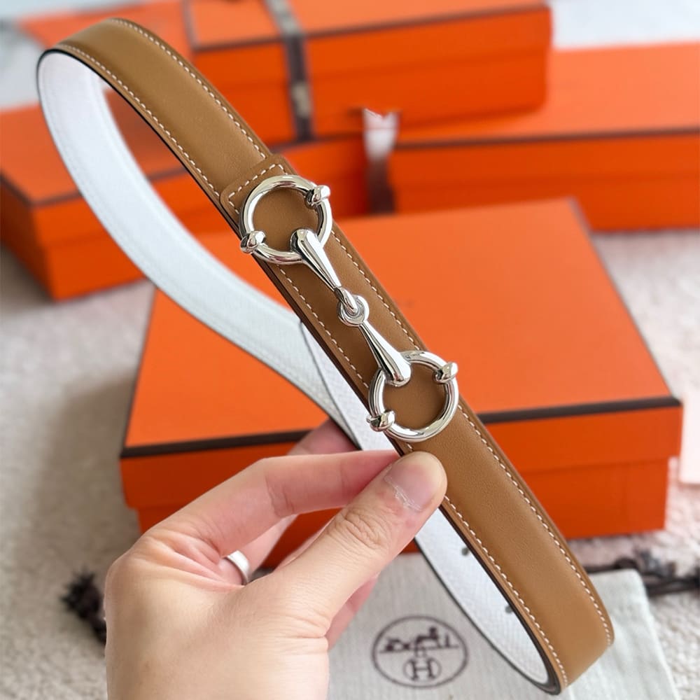 H**me5 Lady Rider belt buckle & Reversible leather strap 24 mm