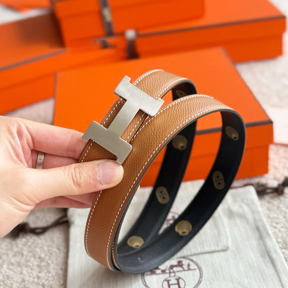 H**me5 Mini H belt buckle & H**me5 sur Mer reversible leather strap 24 mm