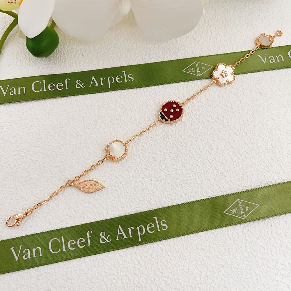 VCA Lucky Spring bracelet, 5 motifs