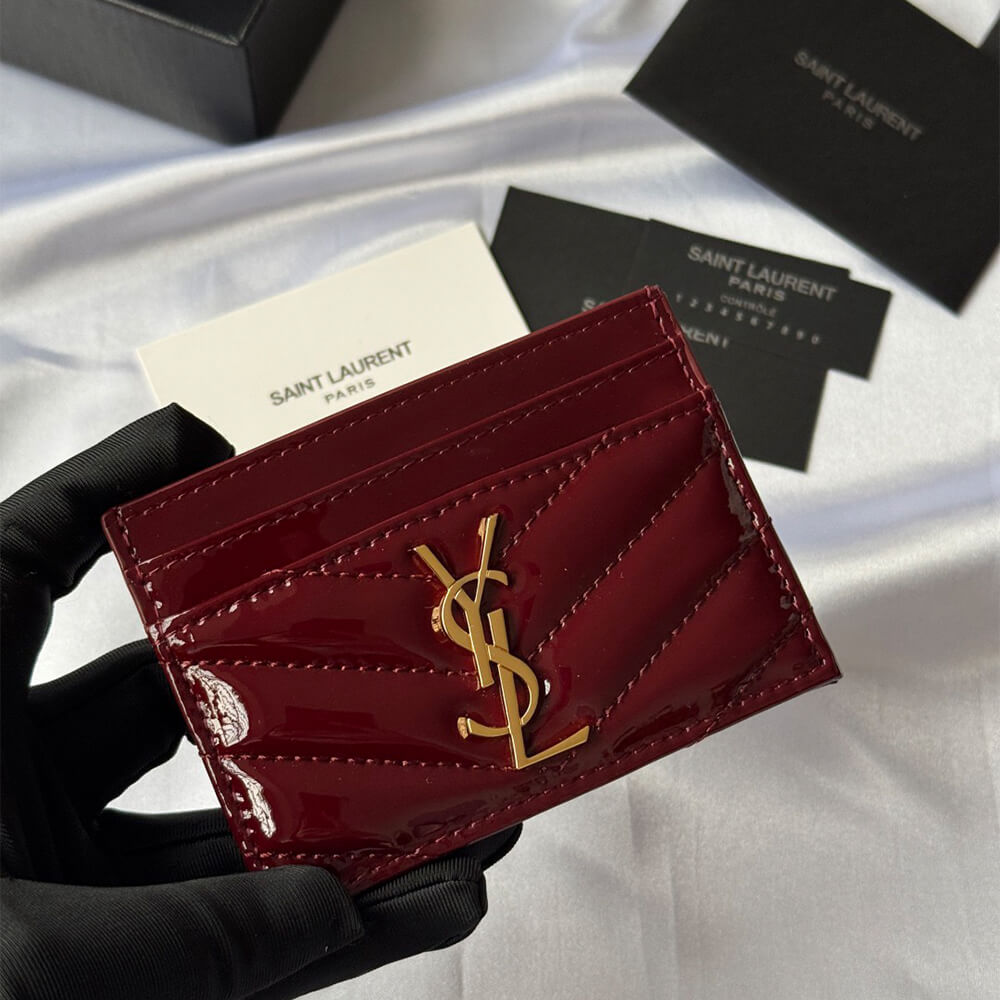 CASSANDRE MATELASS?? card case in patent leather(HIGH-END GRADE)