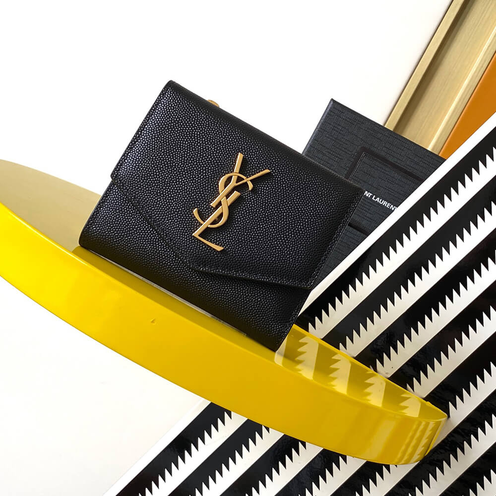 UPTOWN Compact wallet in grain de poudre leather(HIGH-END GRADE)