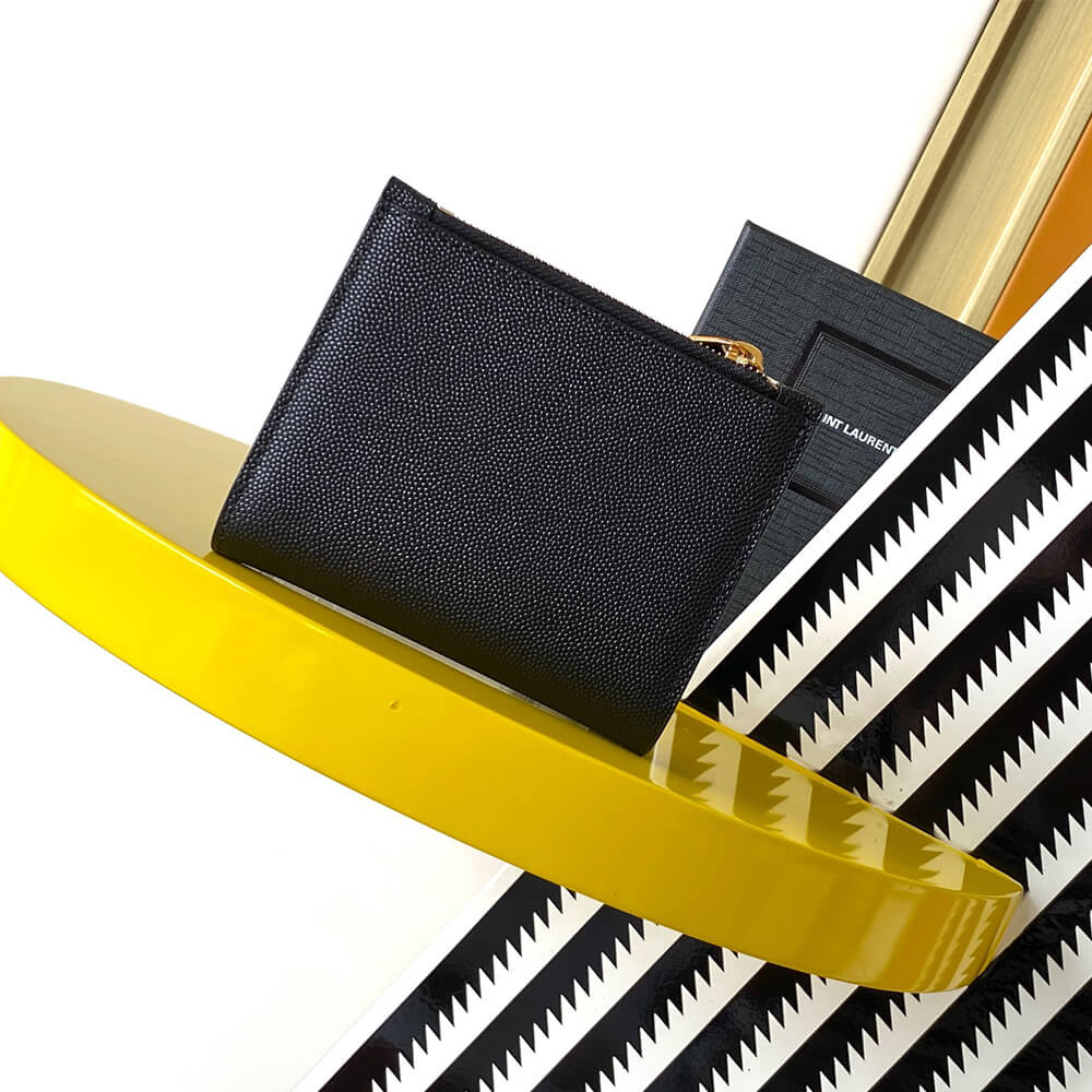 UPTOWN Compact wallet in grain de poudre leather(HIGH-END GRADE)