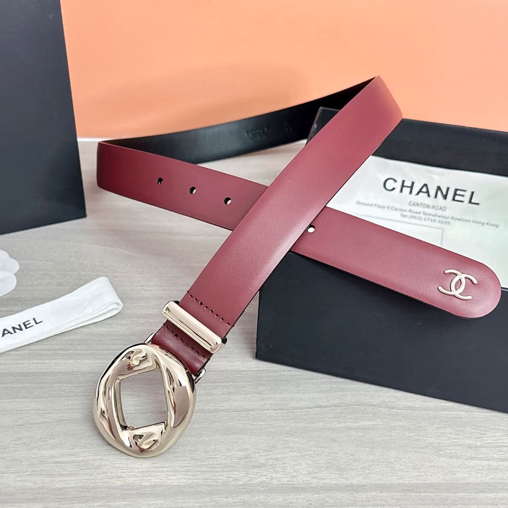 Ch**el Leather belt 30 mm