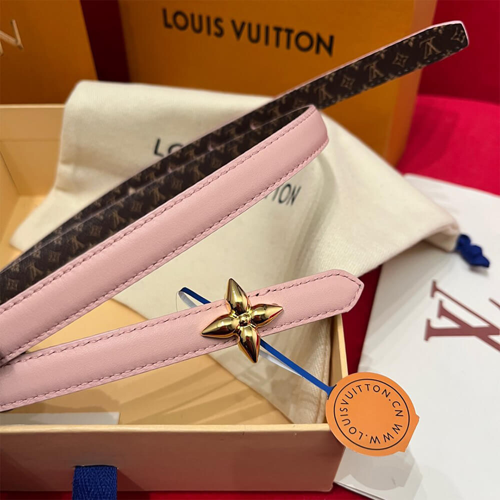 LV Mini Flowergram 15mm Reversible Belt