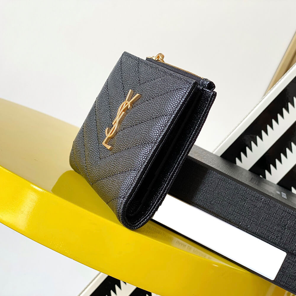 CASSANDRE MATELASS?? bi-fold wallet in grain de poudre leather(HIGH-END GRADE)