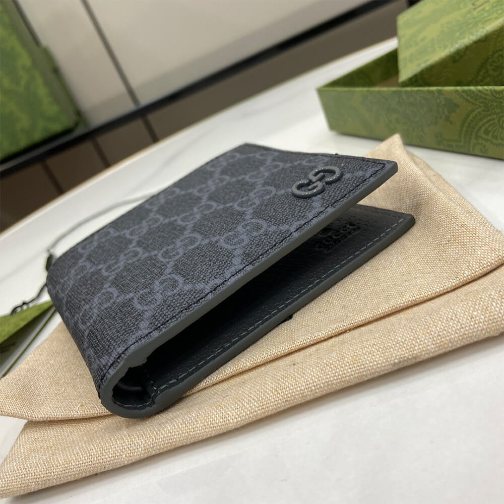 Grey interior GG bi-fold wallet(HIGH-END GRADE)