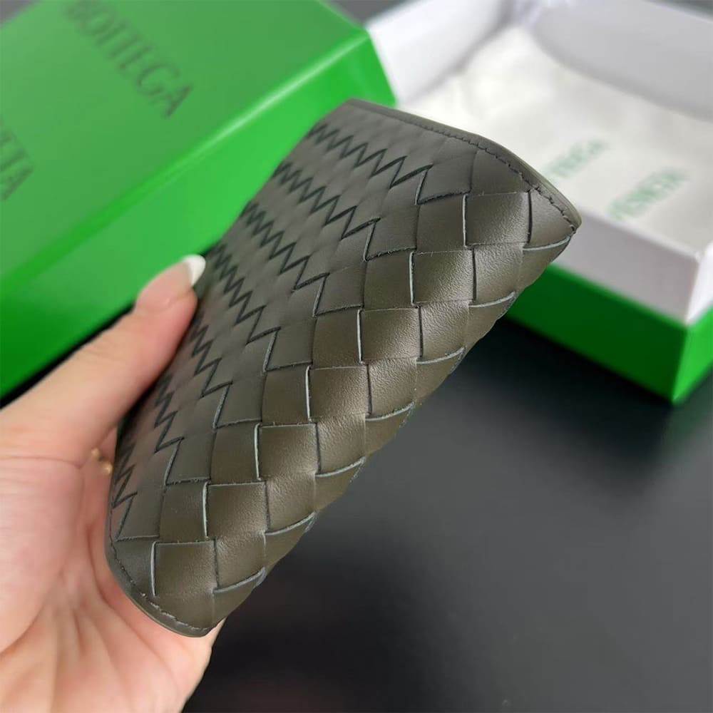 Intrecciato Piccolo Bi-Fold Wallet With Coin Purse(HIGH-END GRADE)