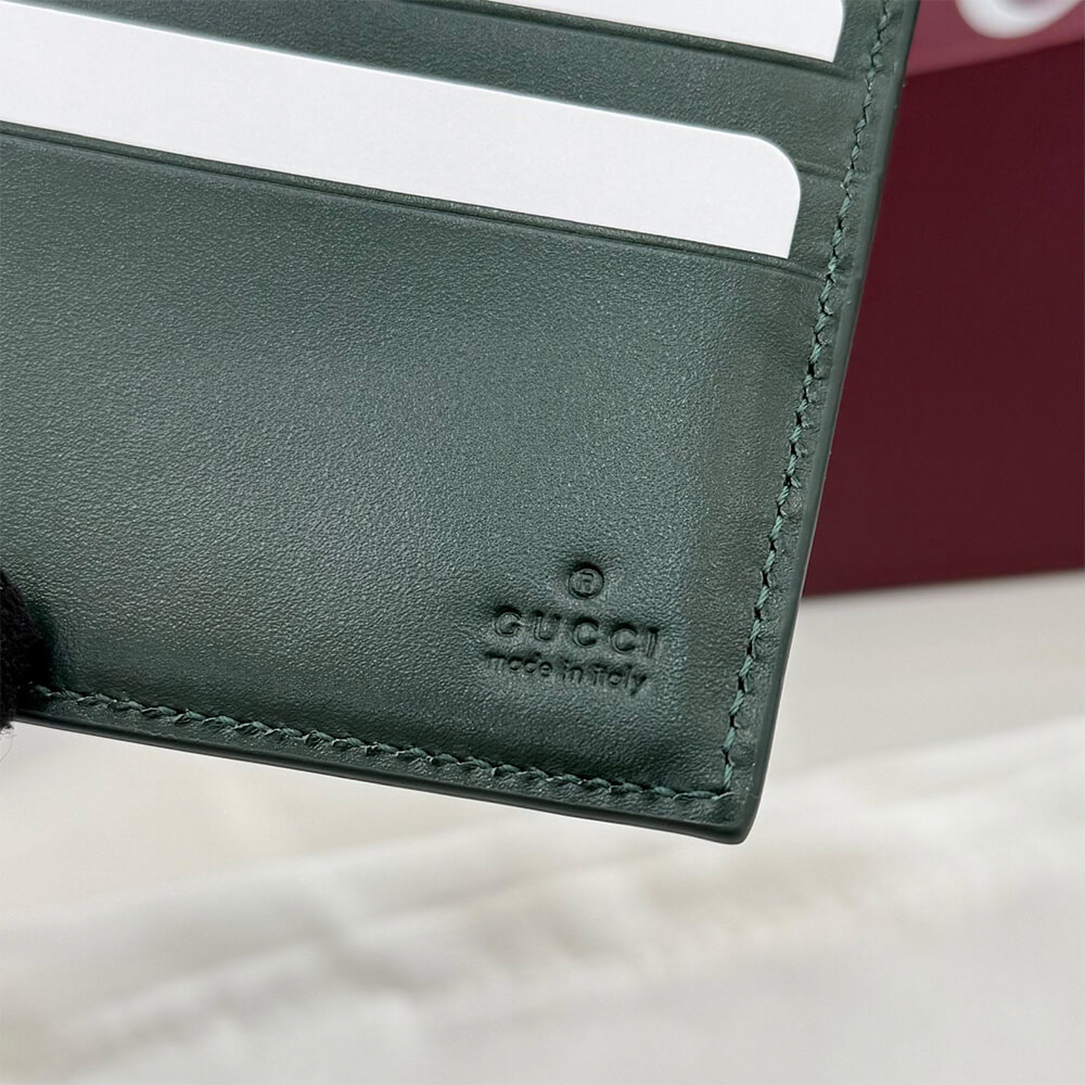 Green interior GG bi-fold wallet(HIGH-END GRADE)