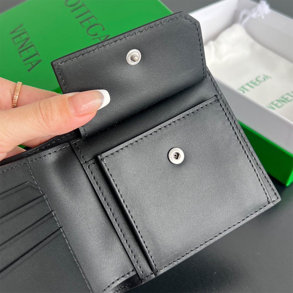 Intrecciato Piccolo Bi-Fold Wallet With Coin Purse(HIGH-END GRADE)
