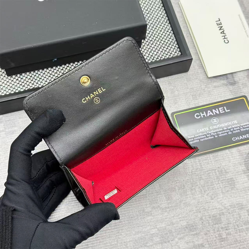 Ch**el 19 Flap Card Holder(HIGH-END GRADE)