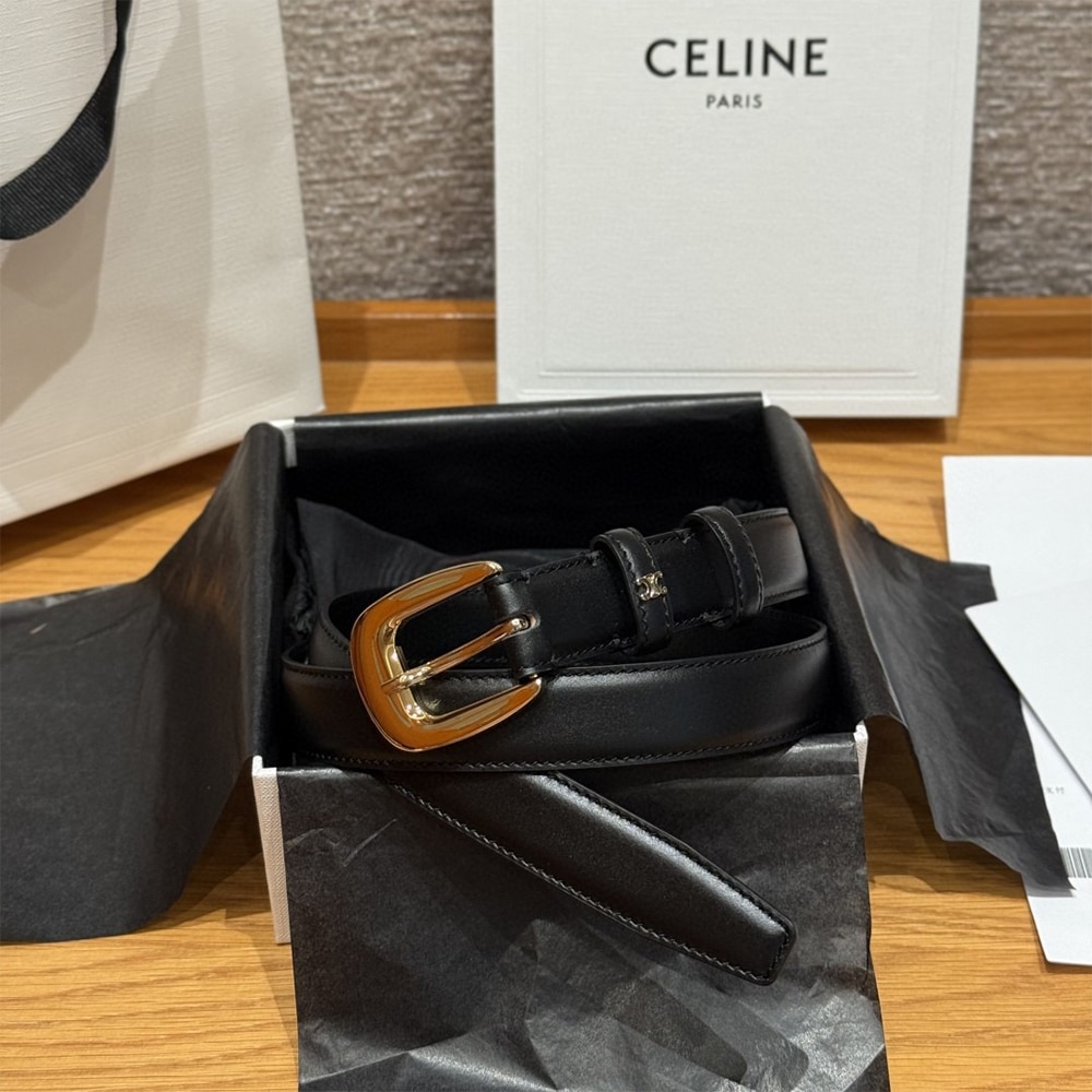 Ce1i*e VIVIENNE BELT 25MM IN Taurillon Leather