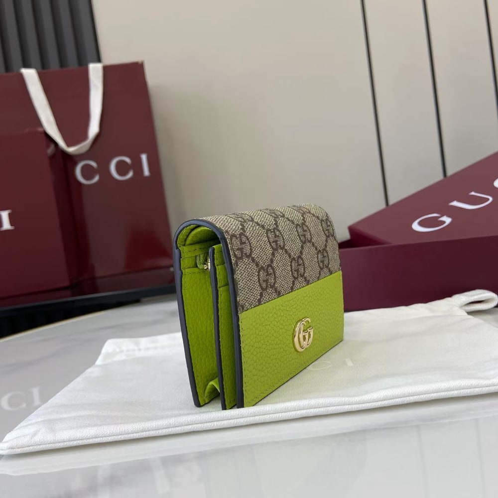 Gvc*1 Bi-color GG Marmont small wallet(HIGH-END GRADE)