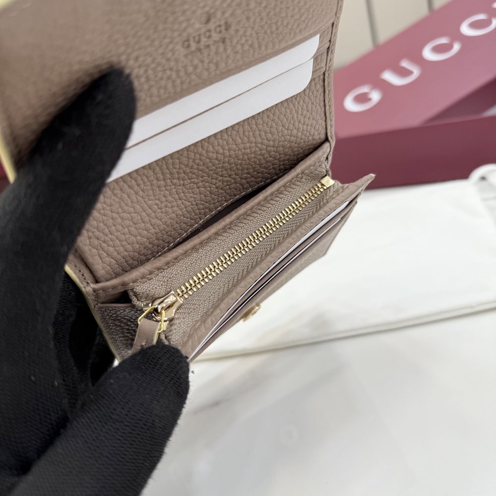 Gvc*1 Brown interior GG Marmont small wallet(HIGH-END GRADE)