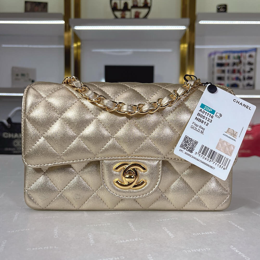 Ch**el MINI FLAP BAG(HIGH-END GRADE)