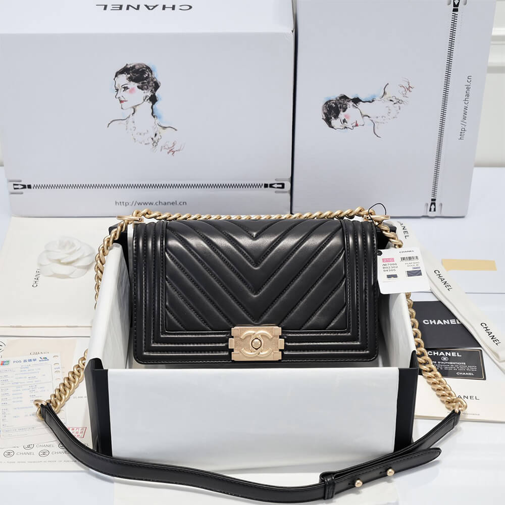Chevron Boy Ch**el Handbag
