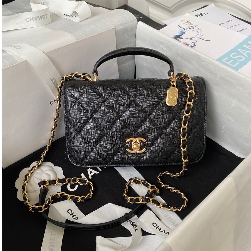 Ch**el mini flap with top handle