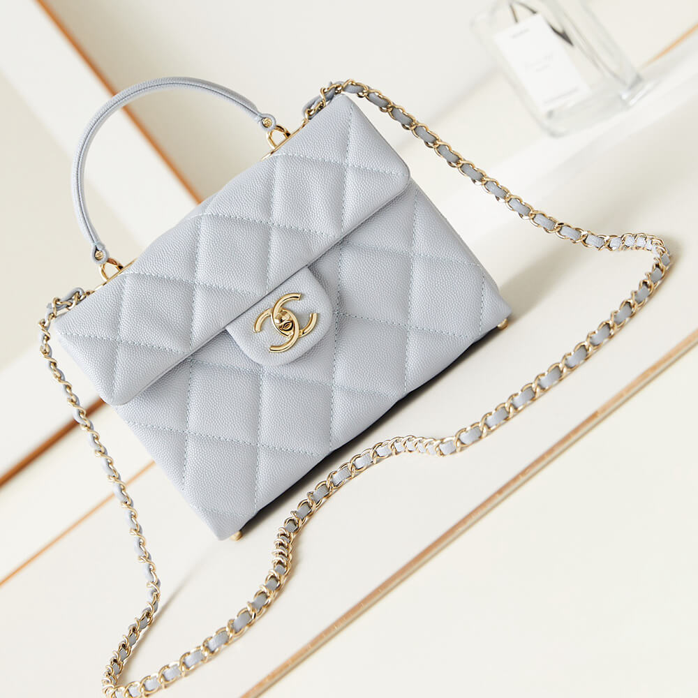 Ch**el Small Flap with top handle(HIGH-END GRADE)