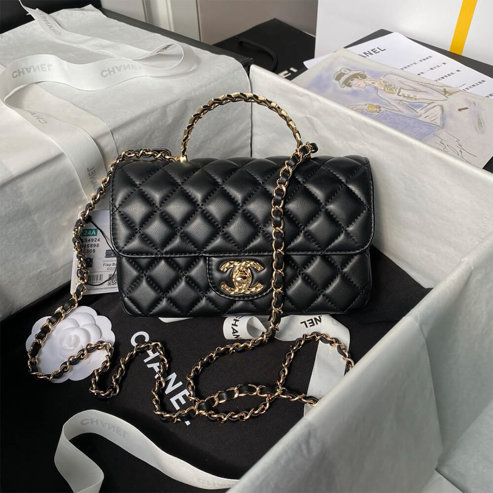 Ch**el Mini Flap Bag with Top Handle