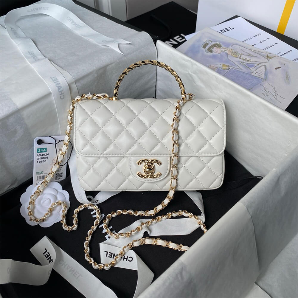 Ch**el Mini Flap Bag with Top Handle
