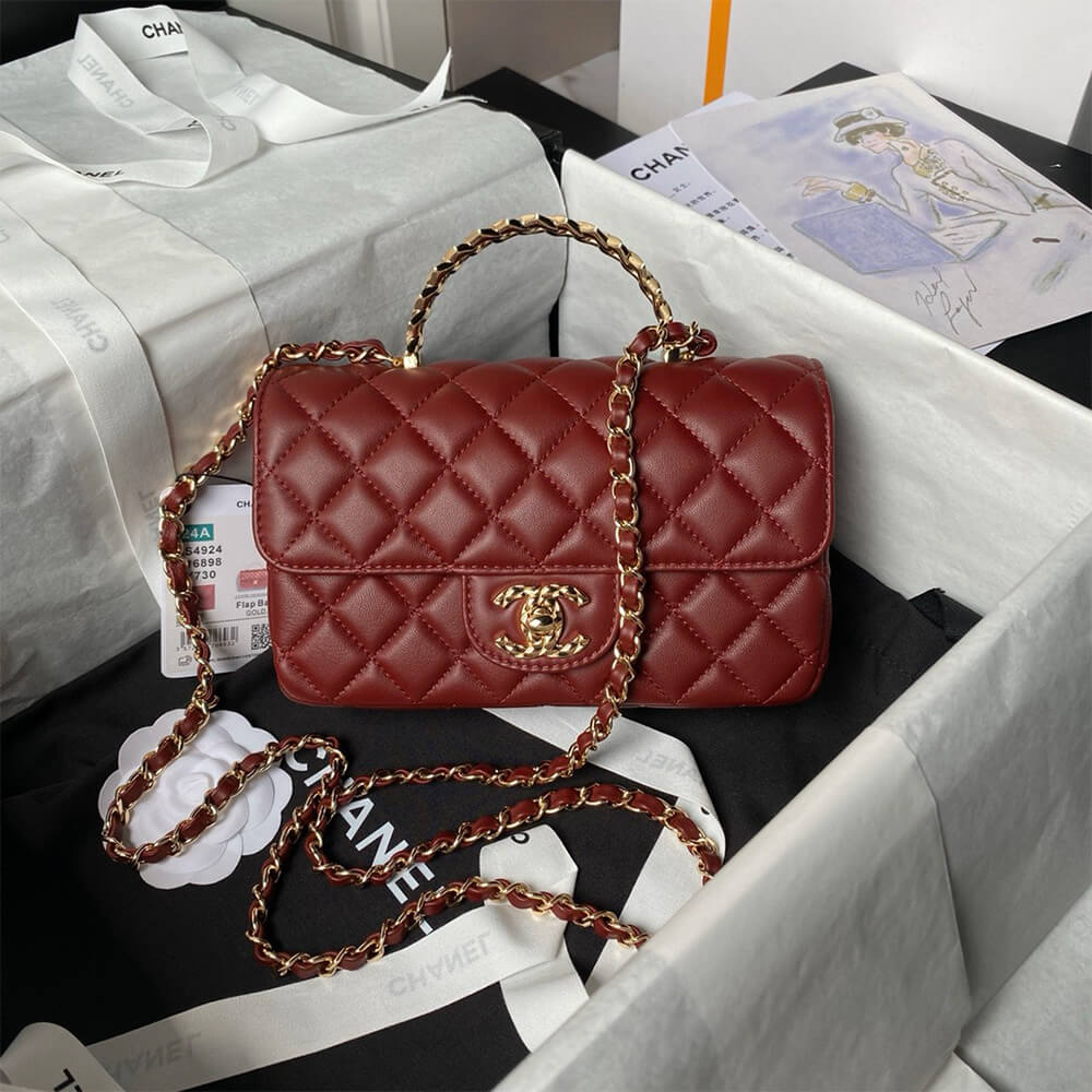 Ch**el Mini Flap Bag with Top Handle