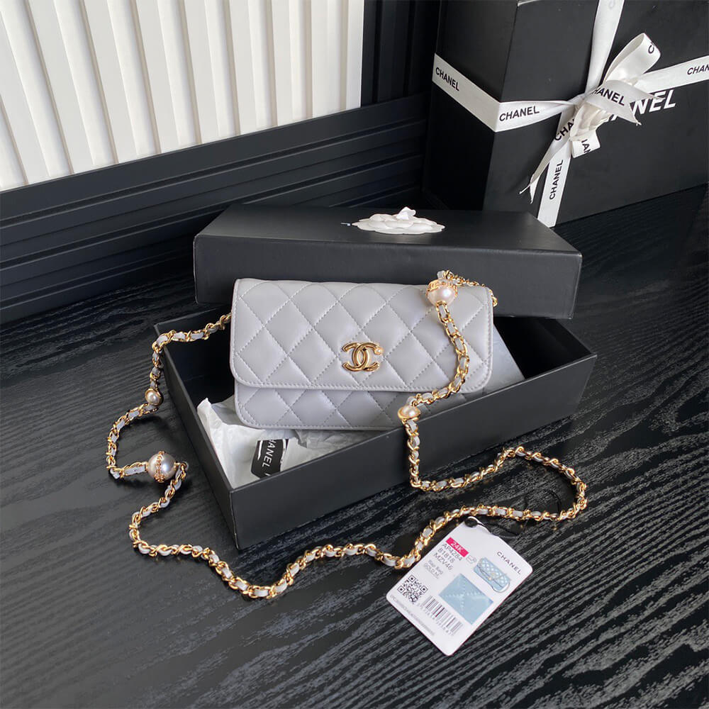 Ch**el Flap Phone Holder with Chain(HIGH-END GRADE)